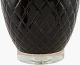 Delfora 31" Ceramic Table Lamp, Glazed Black