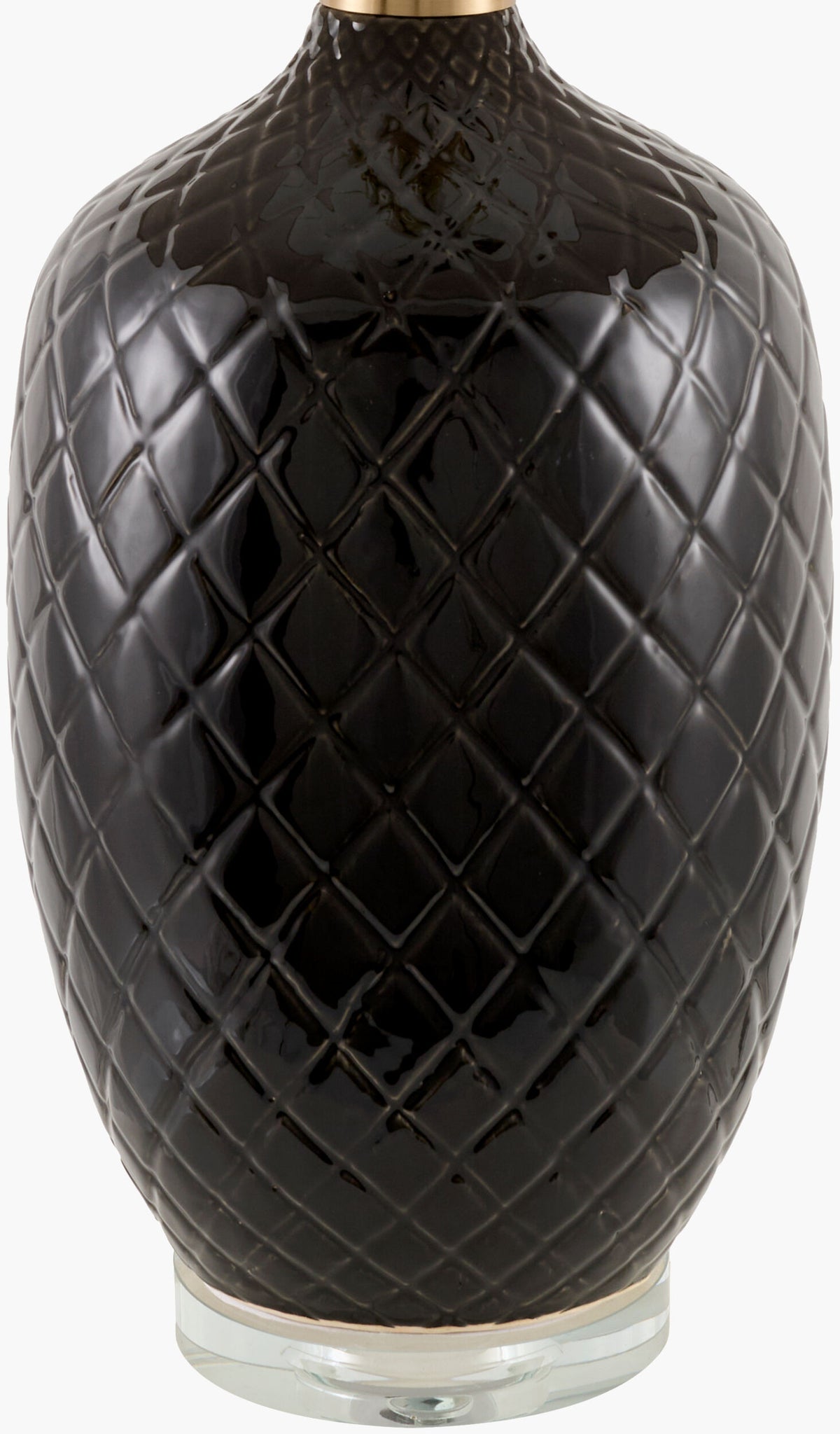 Delfora 31" Ceramic Table Lamp, Glazed Black