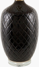 Delfora 31" Ceramic Table Lamp, Glazed Black