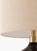 Delfora 31" Ceramic Table Lamp, Glazed Black