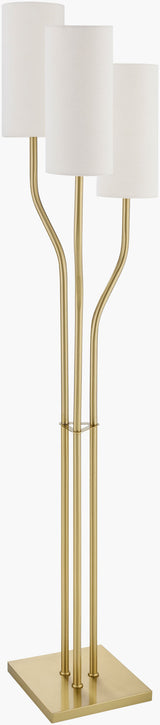 Dudley 68" Iron Floor Lamp, Metallic Metallic Brass