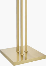 Dudley 68" Iron Floor Lamp, Metallic Metallic Brass