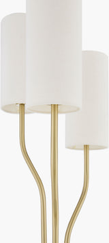 Dudley 68" Iron Floor Lamp, Metallic Metallic Brass