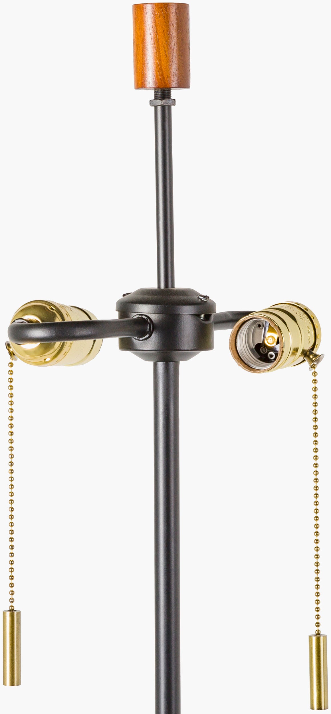 Dame 62" Rubber Wood Floor Lamp, Painted Tan