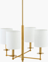 Dinant Iron Chandelier, Electroplated Metallic Brass