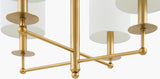 Dinant Iron Chandelier, Electroplated Metallic Brass