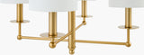 Dinant Iron Chandelier, Electroplated Metallic Brass