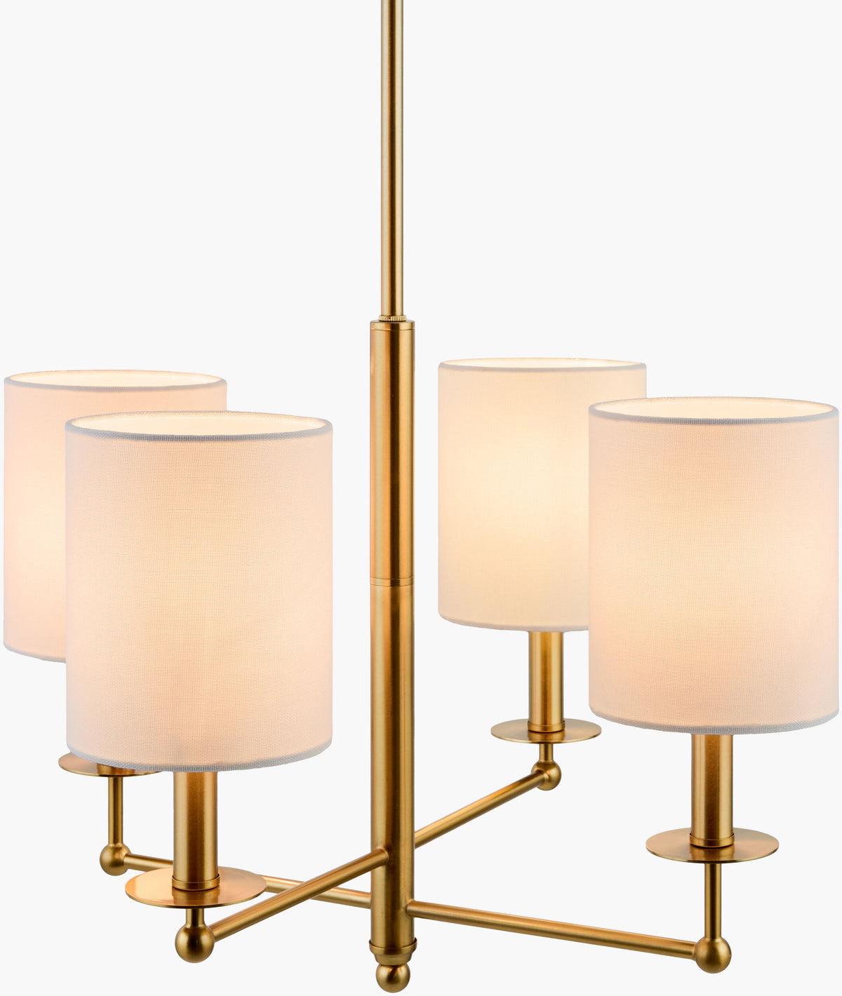 Dinant Iron Chandelier, Electroplated Metallic Brass