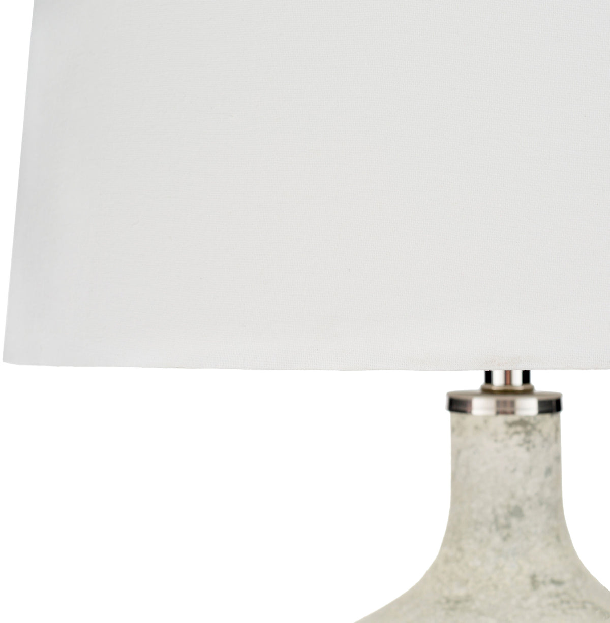 Dupree 28" Glass Table Lamp, Marbled White
