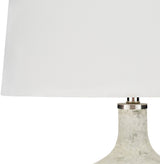 Dupree 28" Glass Table Lamp, Marbled White