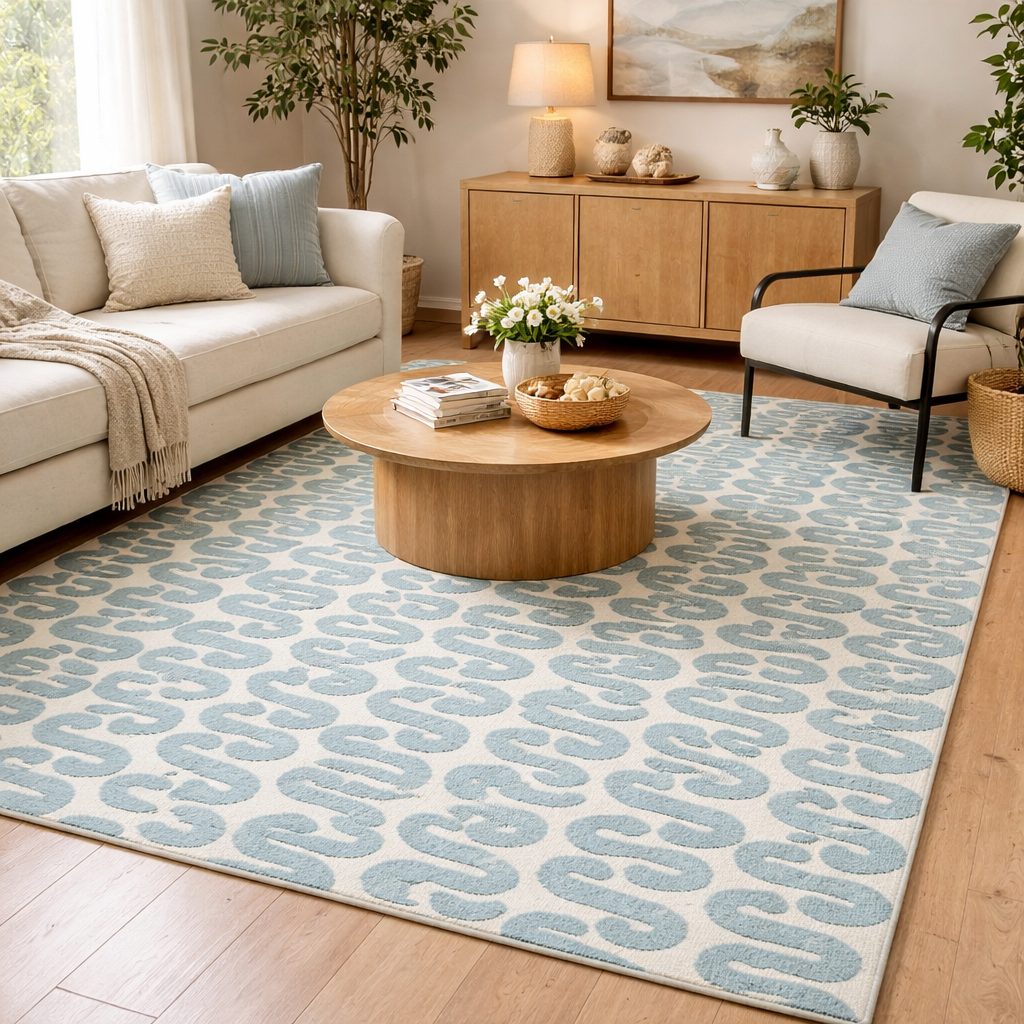 Decorative Rug With Bold Pattern