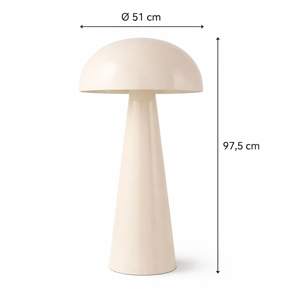 White Floor Lamp With Dome Shape