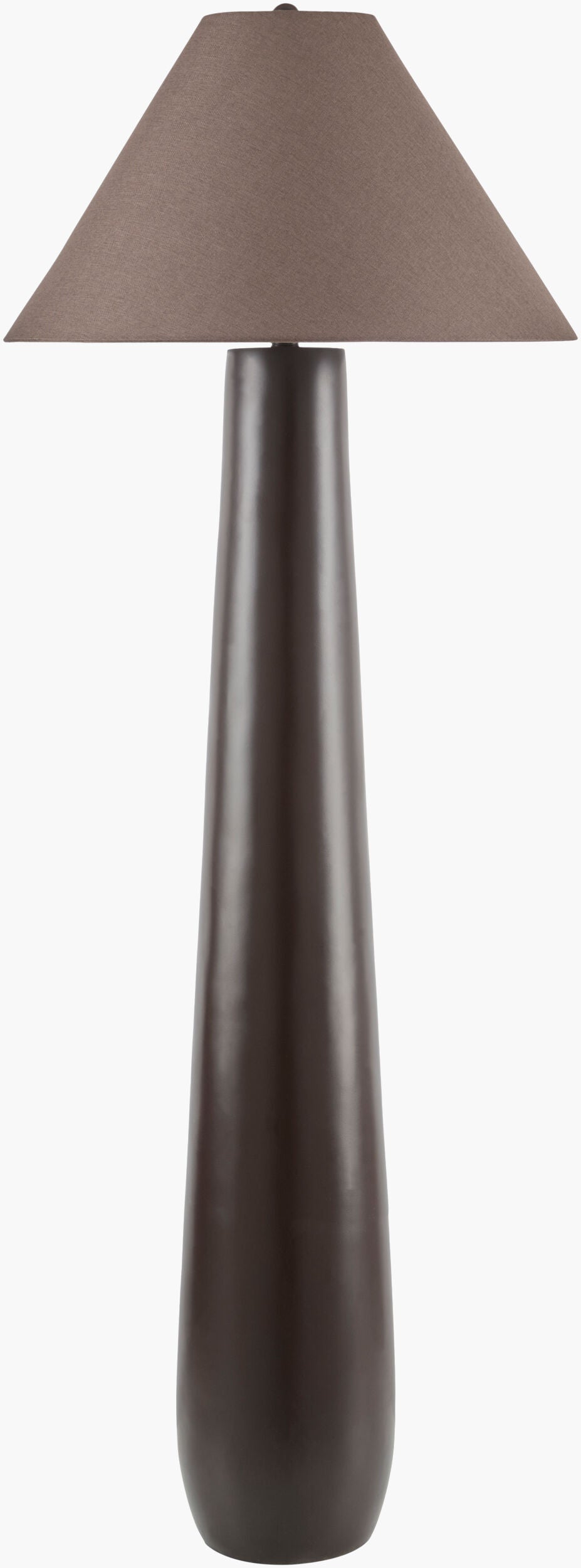 Dosso 57" Resin Floor Lamp, Painted Dark Brown