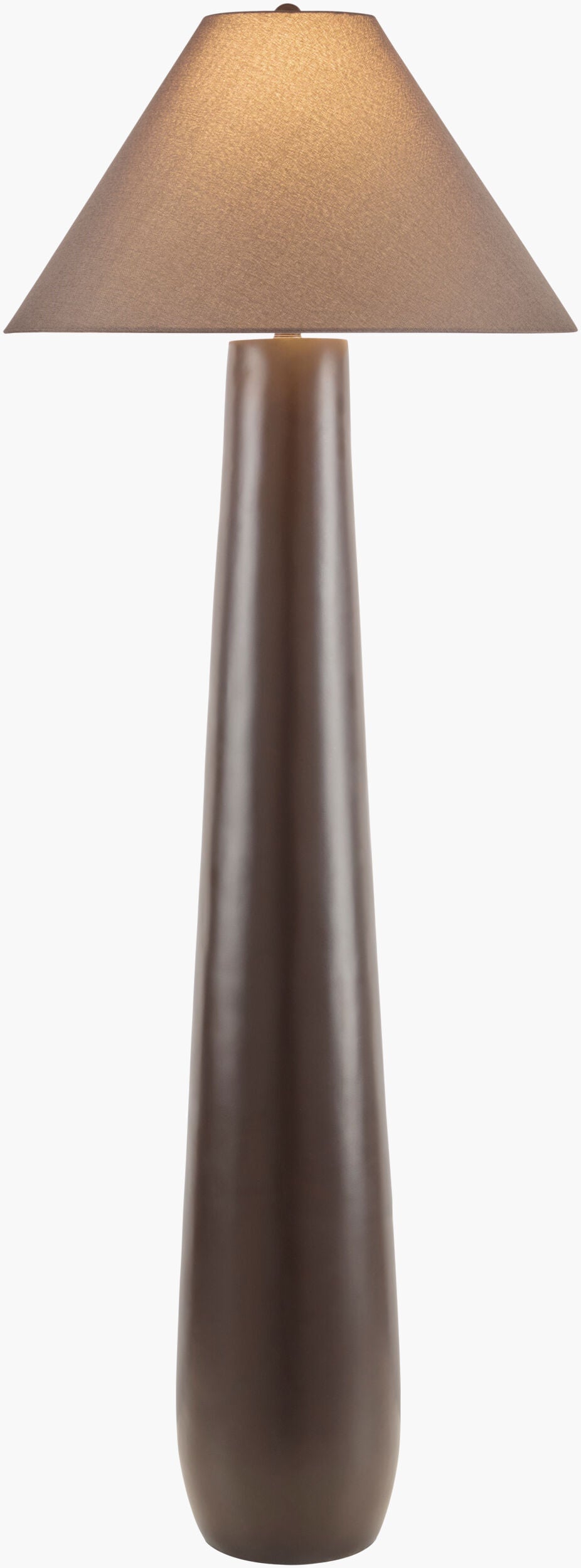 Dosso 57" Resin Floor Lamp, Painted Dark Brown