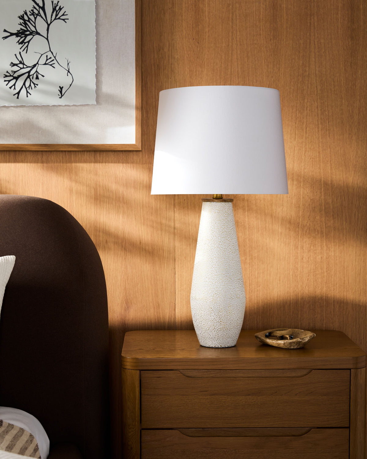 Dividal 28" Iron Table Lamp, Painted White