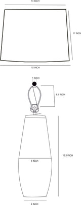 Dividal 28" Iron Table Lamp, Painted White