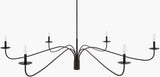 Dovra Iron Chandelier, Lacquered Black