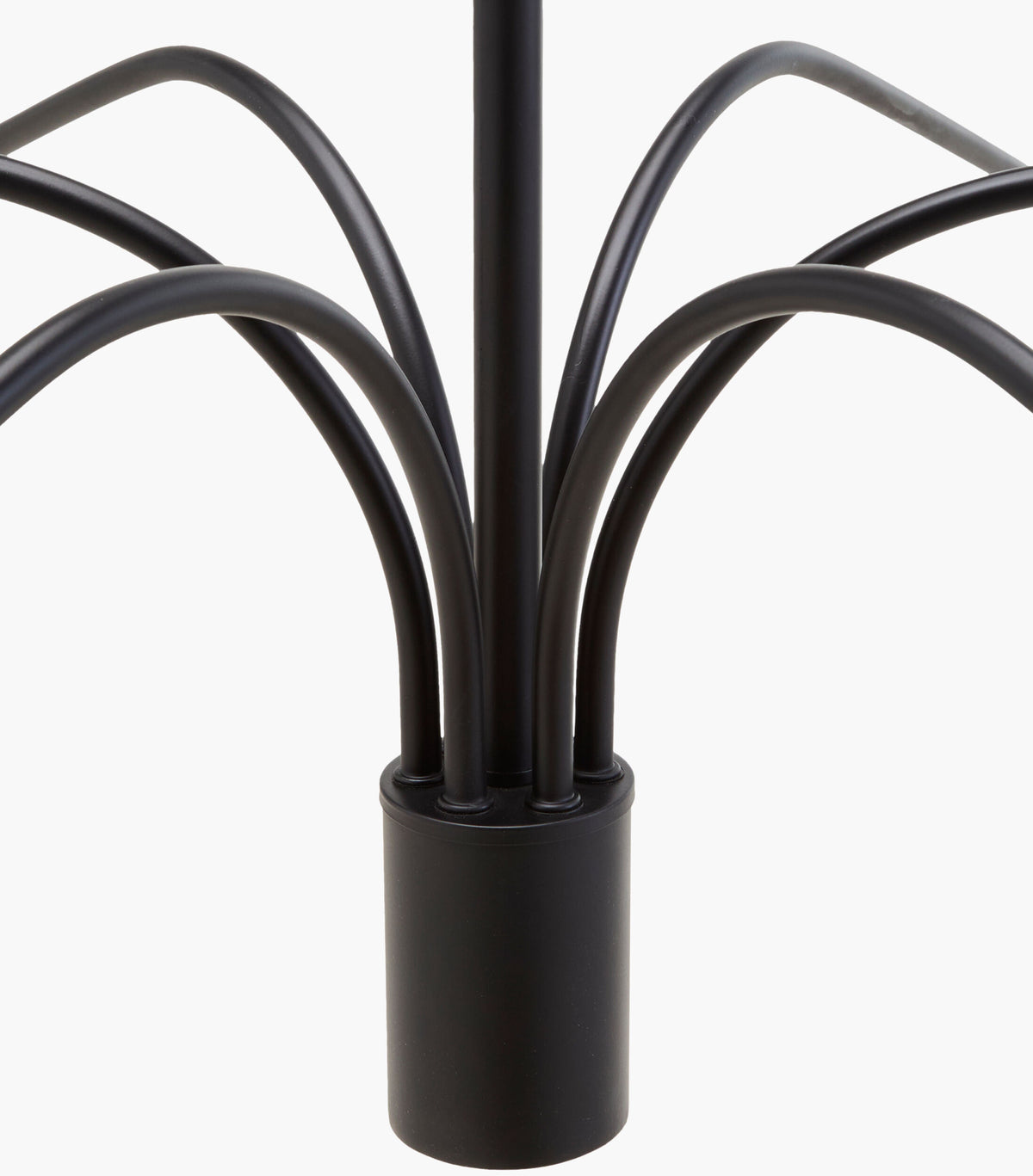 Dovra Iron Chandelier, Lacquered Black