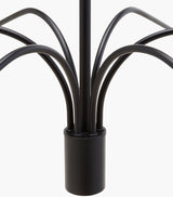 Dovra Iron Chandelier, Lacquered Black
