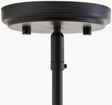 Dovra Iron Chandelier, Lacquered Black