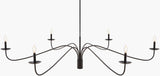 Dovra Iron Chandelier, Lacquered Black