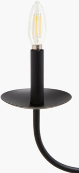 Dovra Iron Chandelier, Lacquered Black