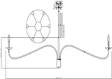 Dovra Iron Chandelier, Lacquered Black