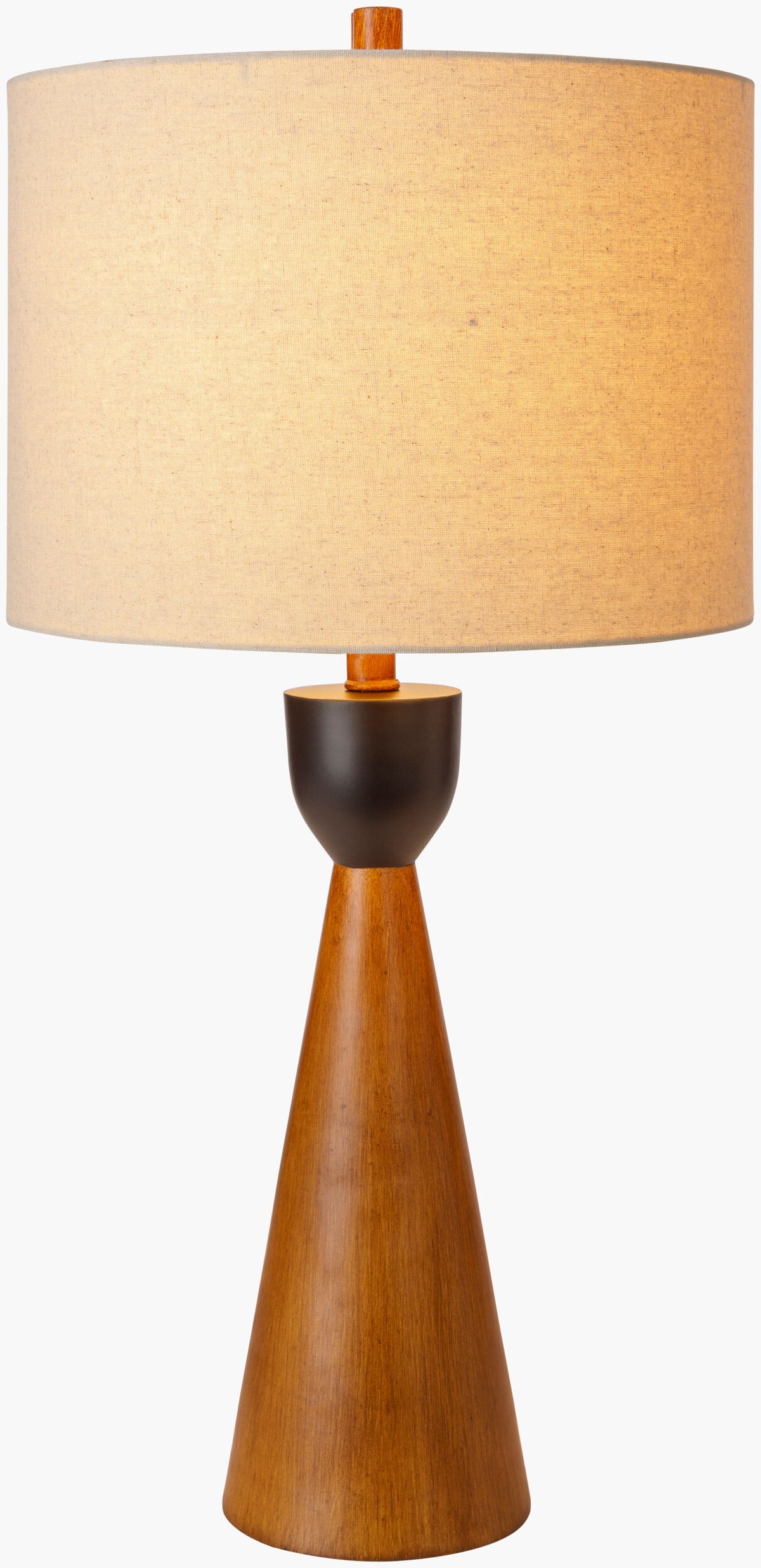 Downey 29" Resin Table Lamp, Painted Brown