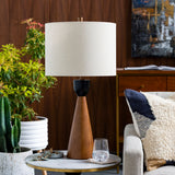 Downey 29" Resin Table Lamp, Painted Brown