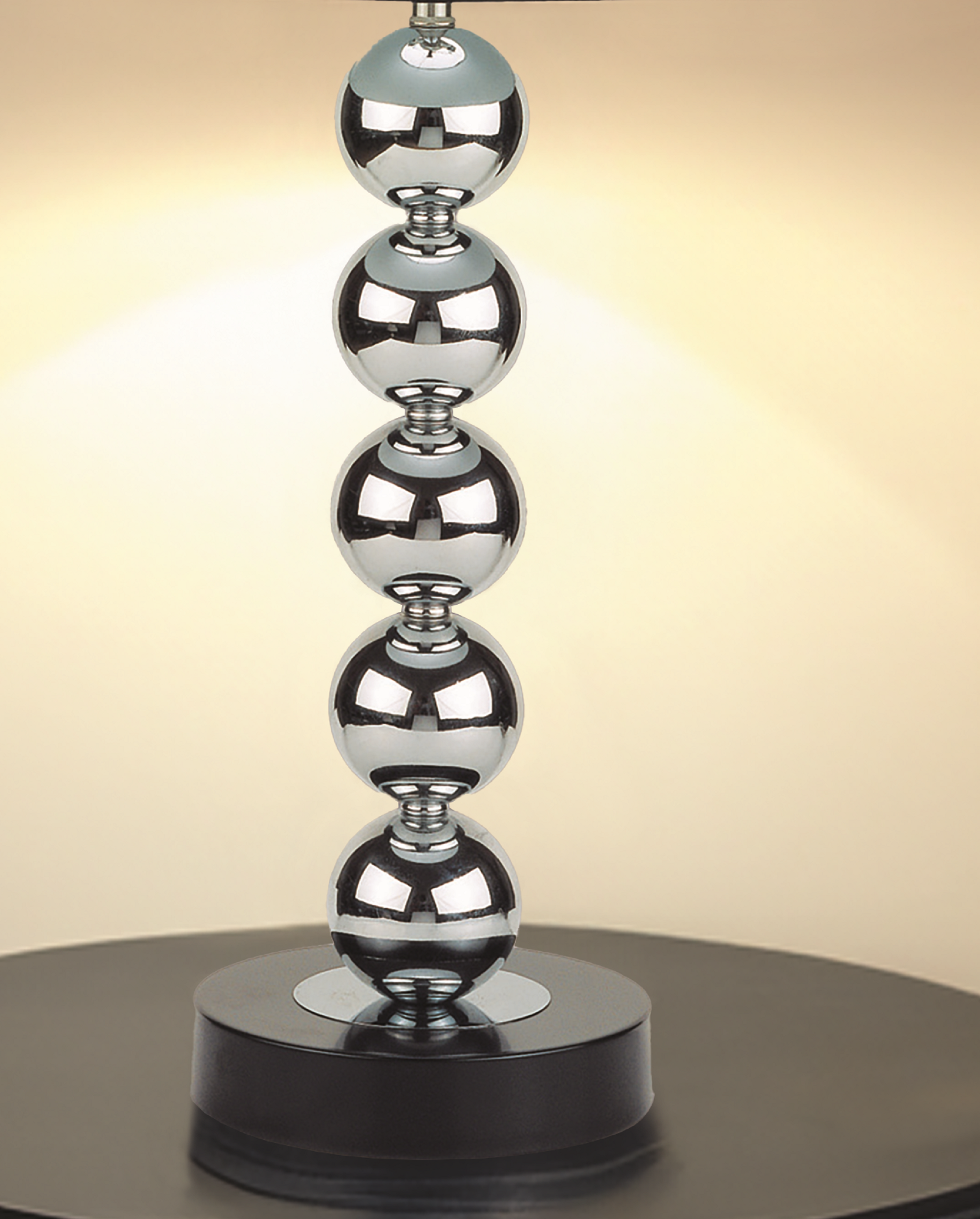 2pc Modern Sleek Table Lamp Reflective Spheres Catch the
