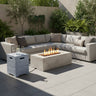 U_STYLE 2-in-1 Outdoor Fire Pit & Propane Tank Stand Set