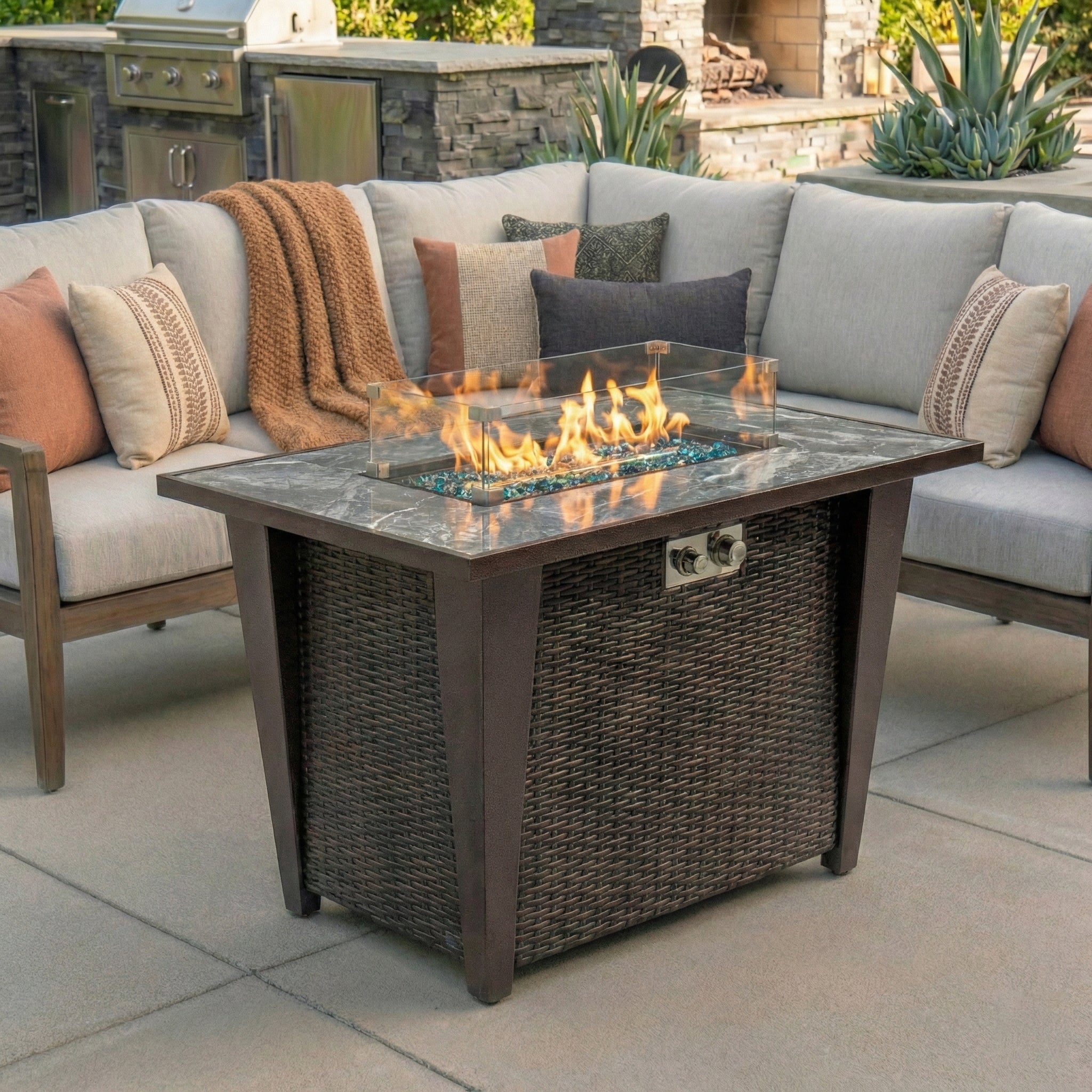 42" Propane Gas Fire Pit Table