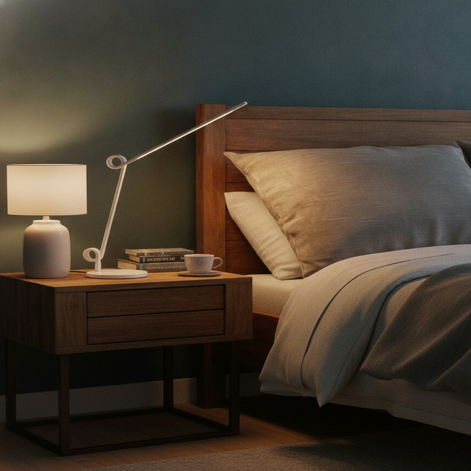 35" White Metal Novelty Desk Table Lamp - L2