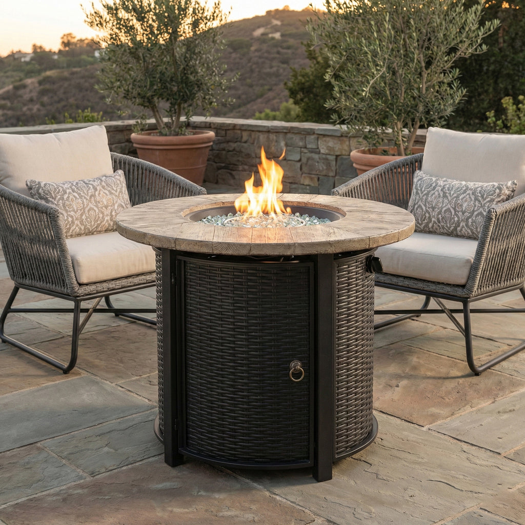 30" Propane Gas Fire Pit Table