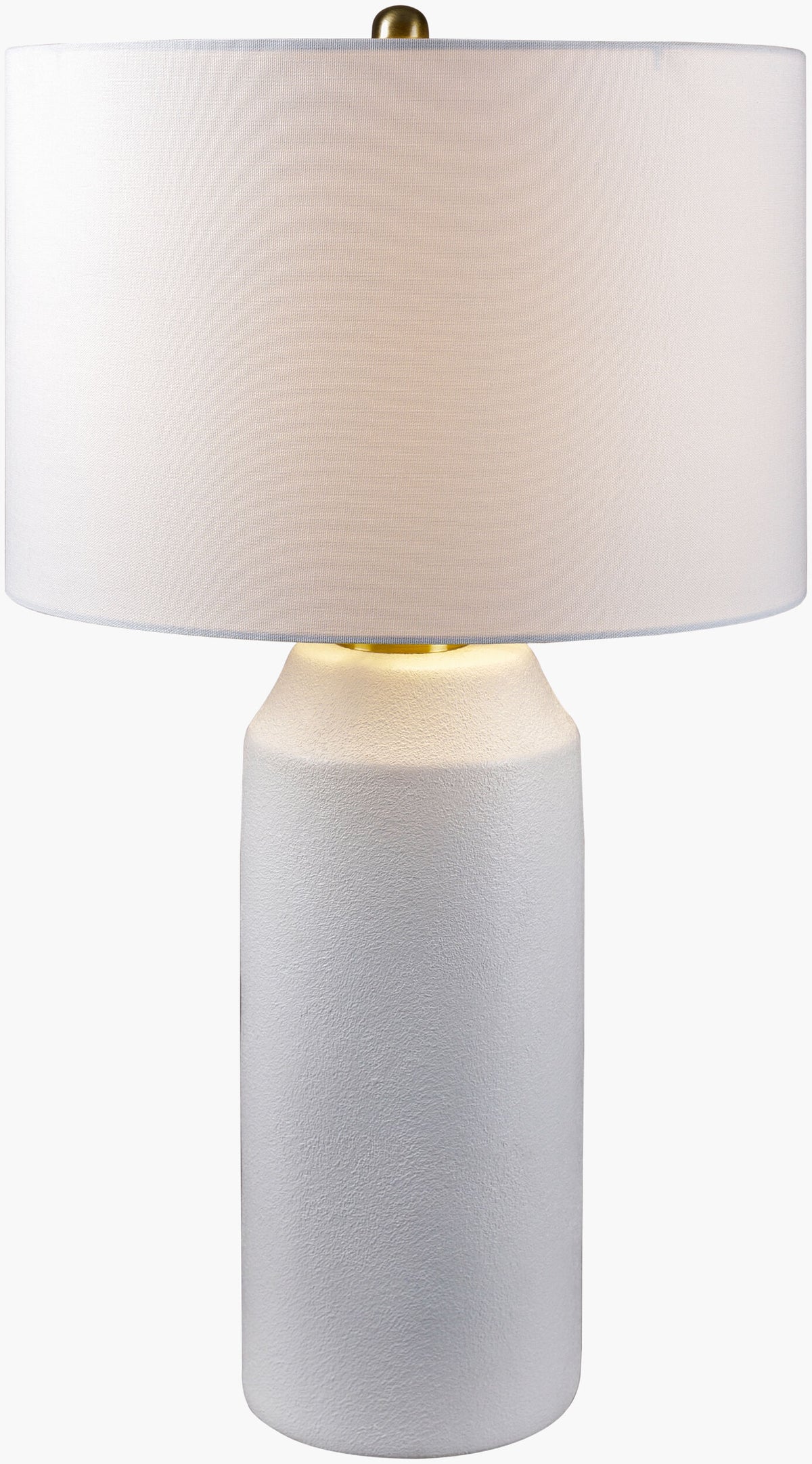 Eclat 30" Ceramic Table Lamp, Washed White
