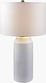 Eclat 30" Ceramic Table Lamp, Washed White