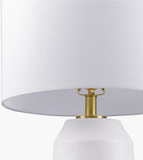 Eclat 30" Ceramic Table Lamp, Washed White