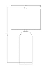 Eclat 30" Ceramic Table Lamp, Washed White