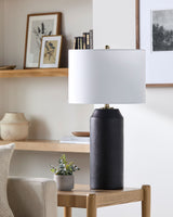 Eclat 30" Ceramic Table Lamp, Colored Black