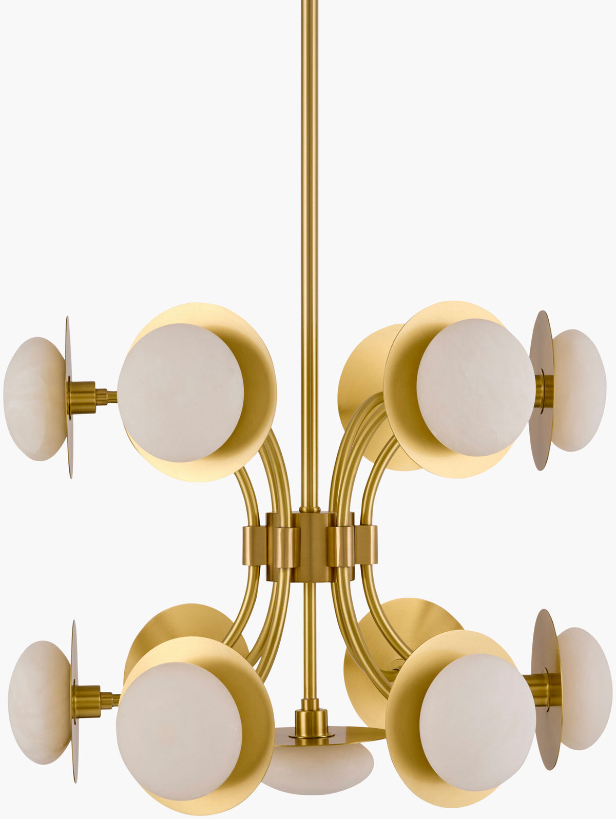 Eclipta Iron Pendant Light, Plated Metallic Brass