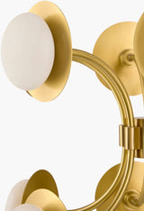 Eclipta Iron Pendant Light, Plated Metallic Brass