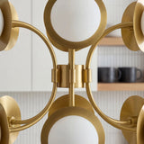 Eclipta Iron Pendant Light, Plated Metallic Brass