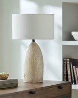 Egito 26" Concrete Table Lamp, Horn Finish Brown