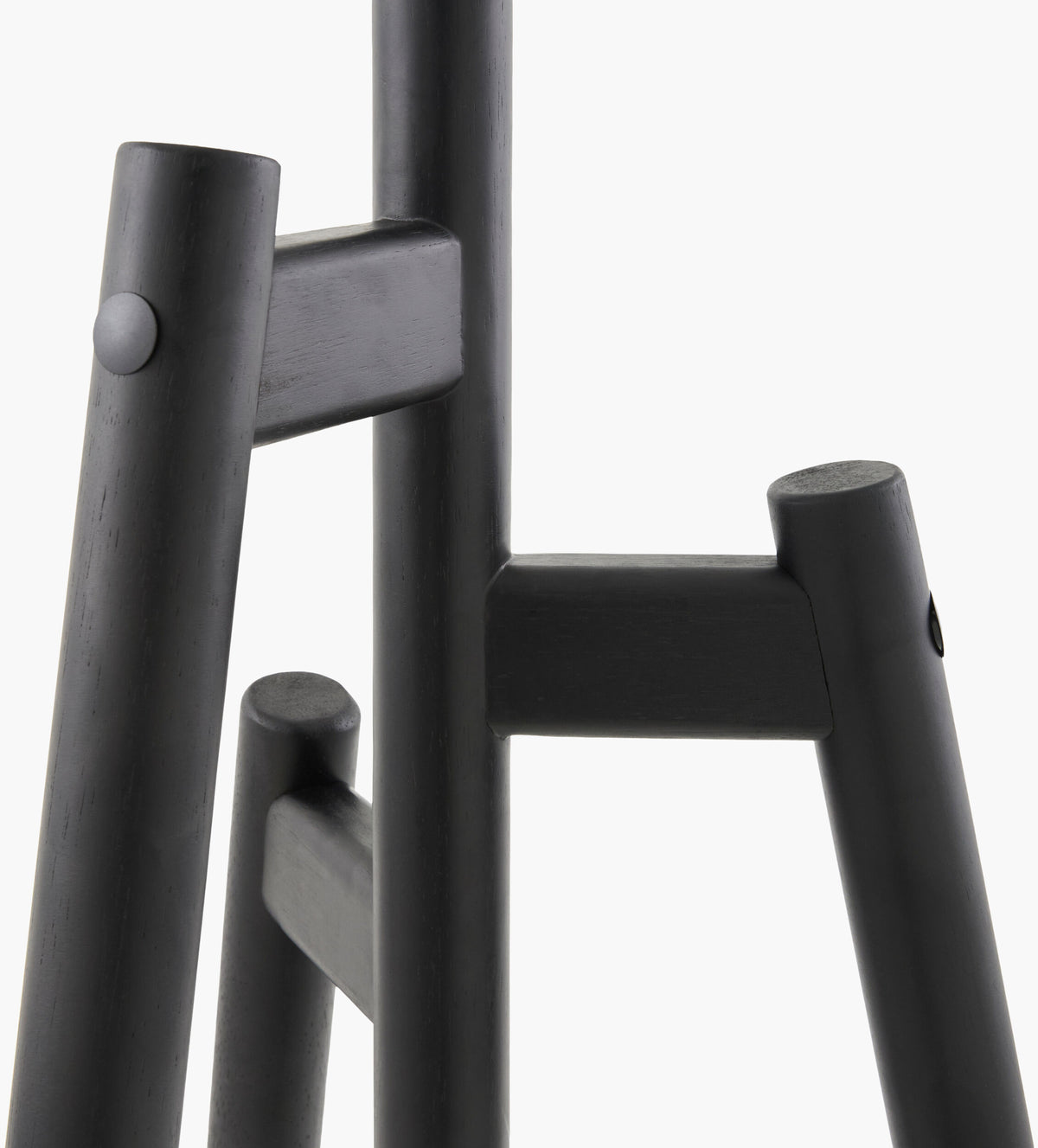 Einar 68" Rubber Wood Floor Lamp, Painted Black