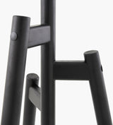 Einar 68" Rubber Wood Floor Lamp, Painted Black