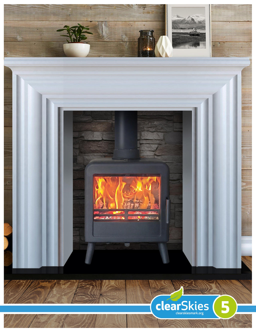 5kW Wood Burning Stove — Ekol Bug Multi-Fuel Log Burner, DEFRA Exempt