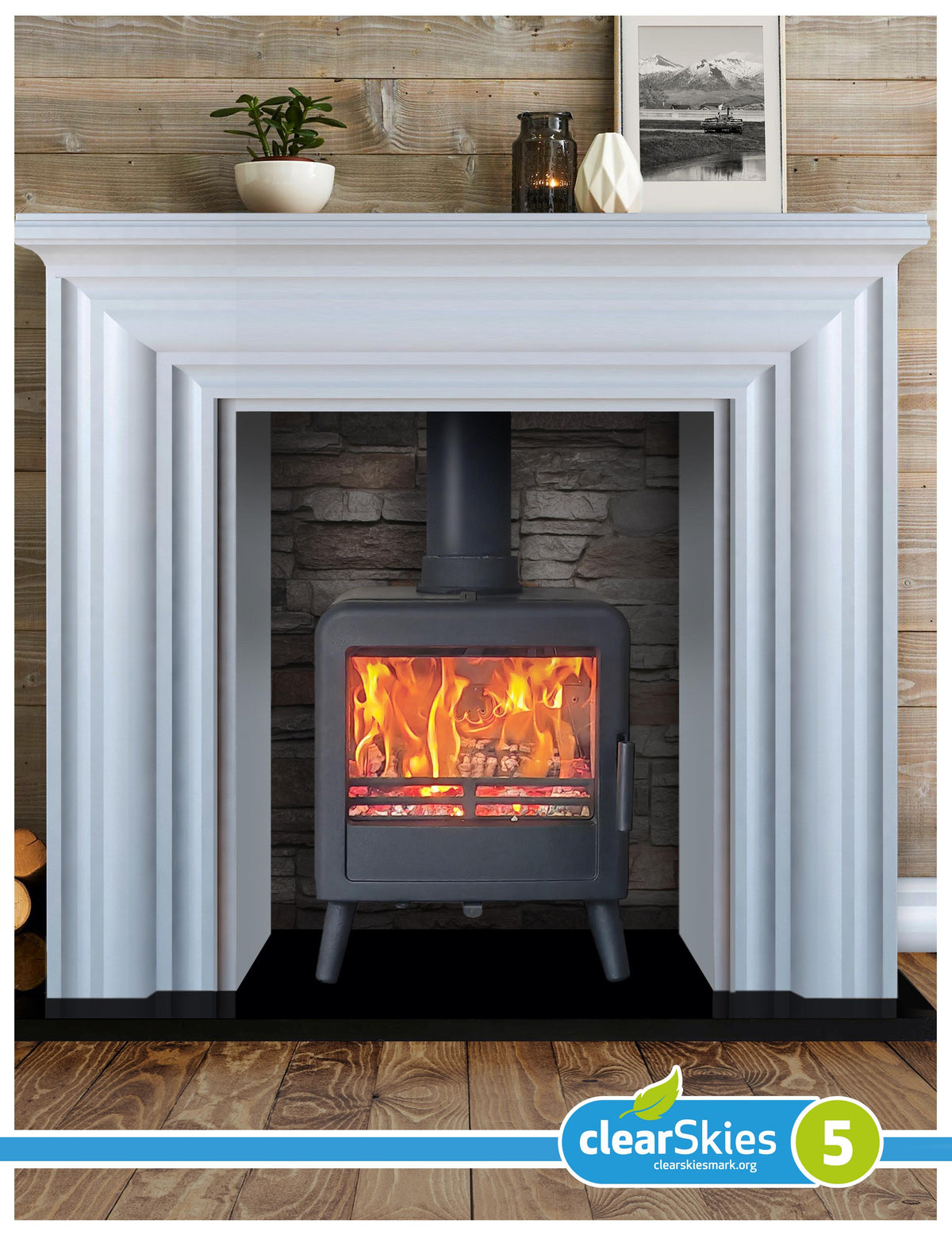 5kW Wood Burning Stove — Ekol Bug Multi-Fuel Log Burner, DEFRA Exempt