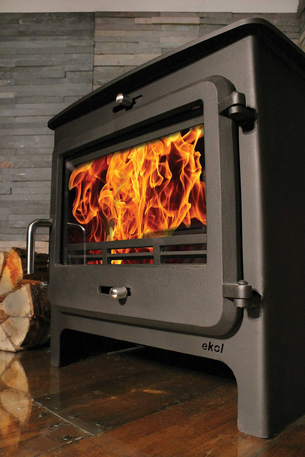 12kW Wood Burning Stove — Ekol Clarity 12 Log Burner, DEFRA Exempt