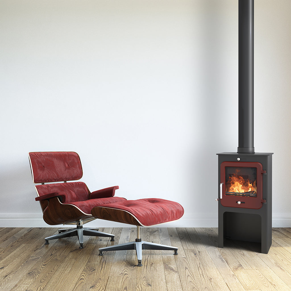 6.4kW Wood Burning Stove — Ekol Clarity 8 Multi-Fuel Log Burner, DEFRA Exempt
