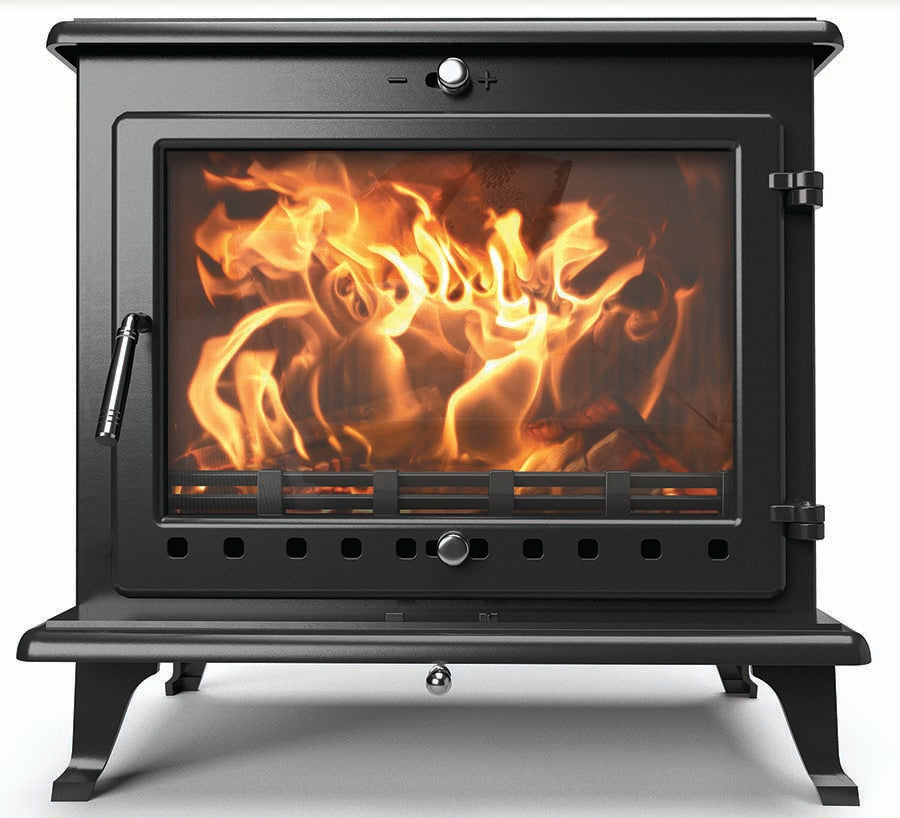 10.5kW Wood Burning Stove — Ekol Crystal 12 Log Burner, DEFRA Exempt